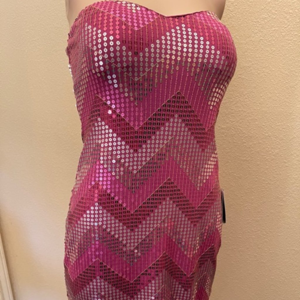 Solid Sequin Short Dress